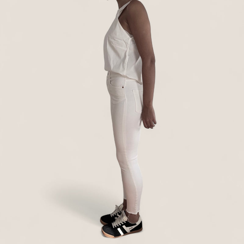 Zara Premium Denim Collection – White Skinny Pants