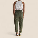 Zara Twill Pants – Military Green