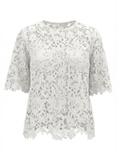 Zara Off-White Lace Top Size L | Elegant Floral Blouse