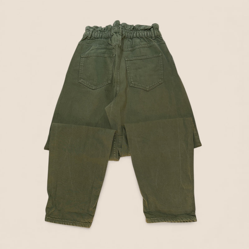 Zara Twill Pants – Military Green