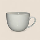 Set of 6 Jumbo Cups with Saucers – White Ceramic