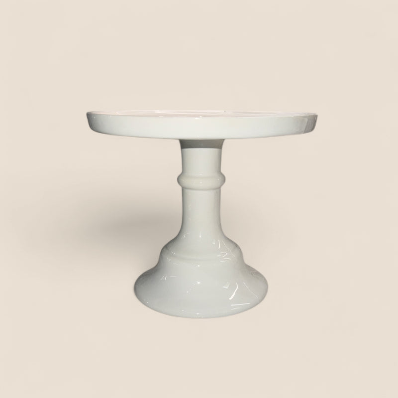 Mini Ceramic Cake Stand – White – 16 cm (diâmetro) x 13,3 cm (altura)