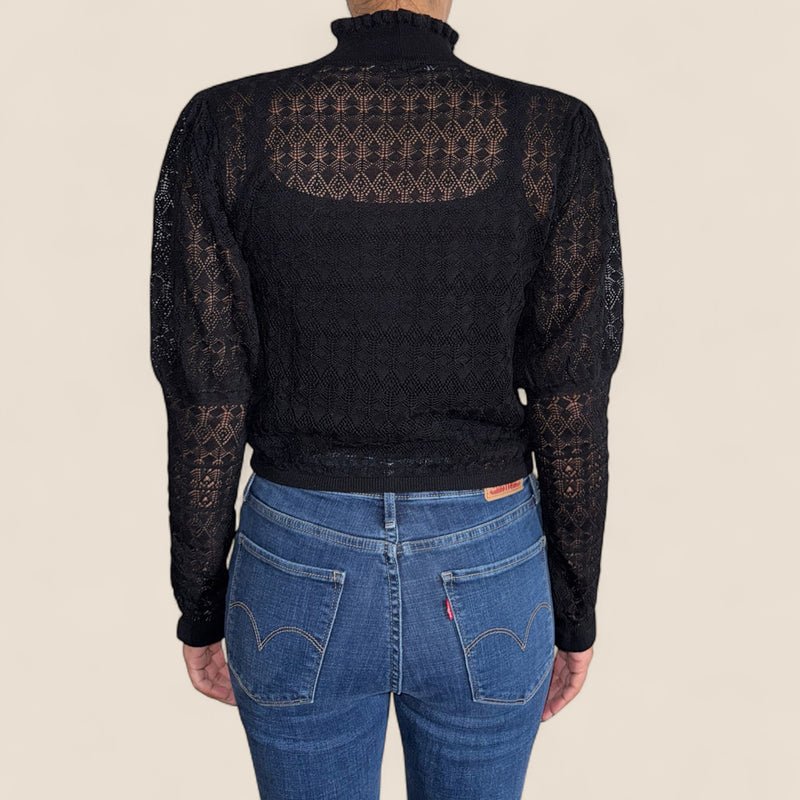 Zara Sheer Knit Top | Size Large