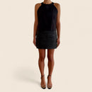 Black Genuine Leather Mini Skirt – Marcelo Quadros (Brazilian Brand)