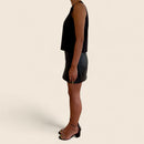 Black Genuine Leather Mini Skirt – Marcelo Quadros (Brazilian Brand)