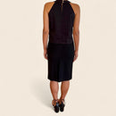 Black Midi Skirt with Leather Detail – Gucci