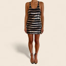 Striped Sequin Embroidered Dress – Joe’s