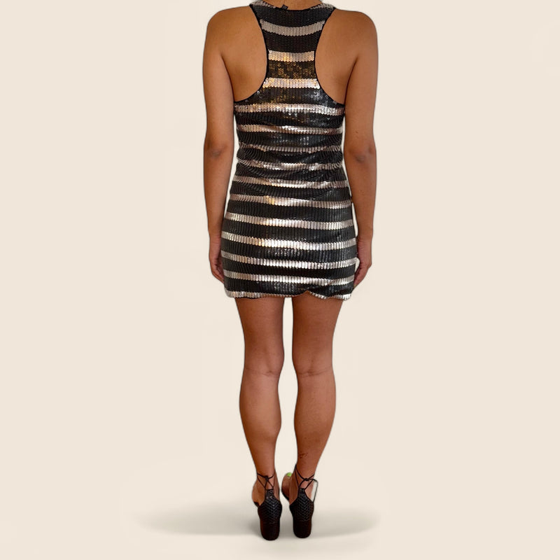 Striped Sequin Embroidered Dress – Joe’s