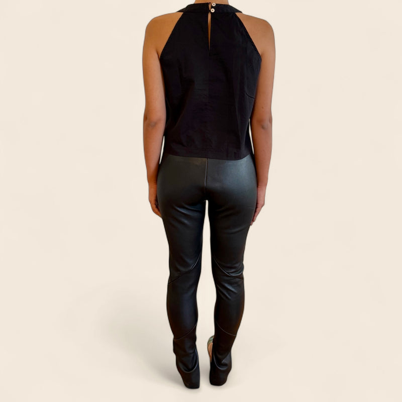 Black Leather Pants with Elastane – Brazilian Brand