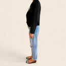 Black Cardigan with Embroidered Collar – Marcelo Quadros