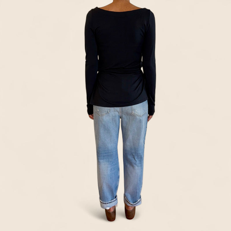 Black Long-Sleeve Blouse | Brazilian Brand