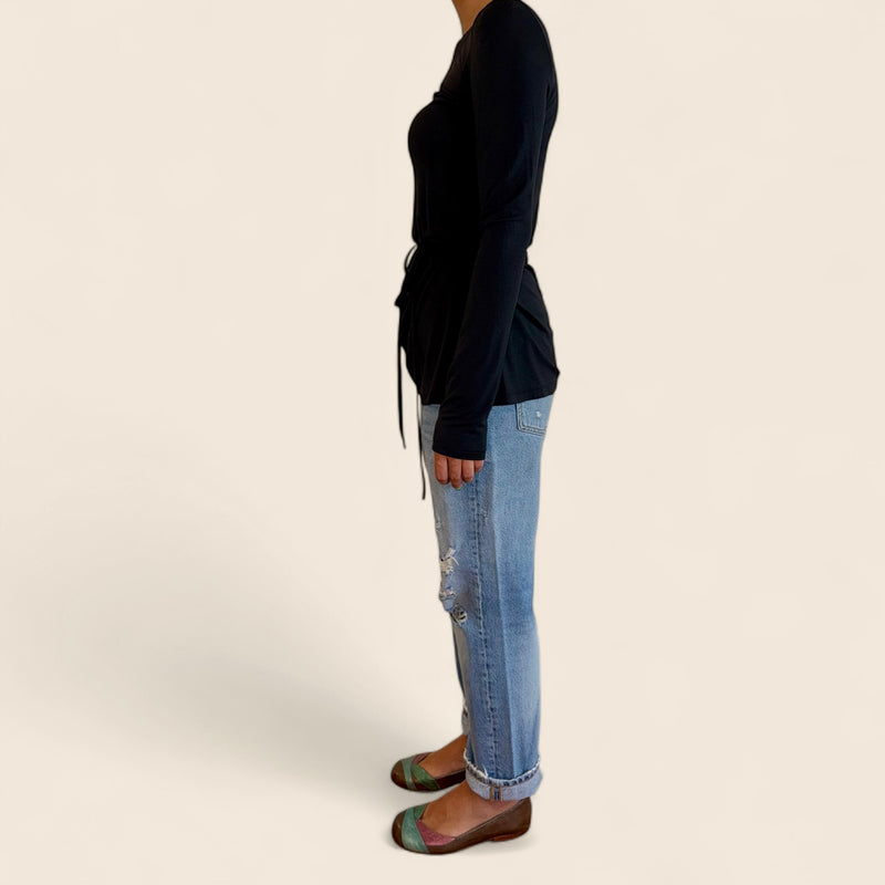 Black Long-Sleeve Blouse | Brazilian Brand