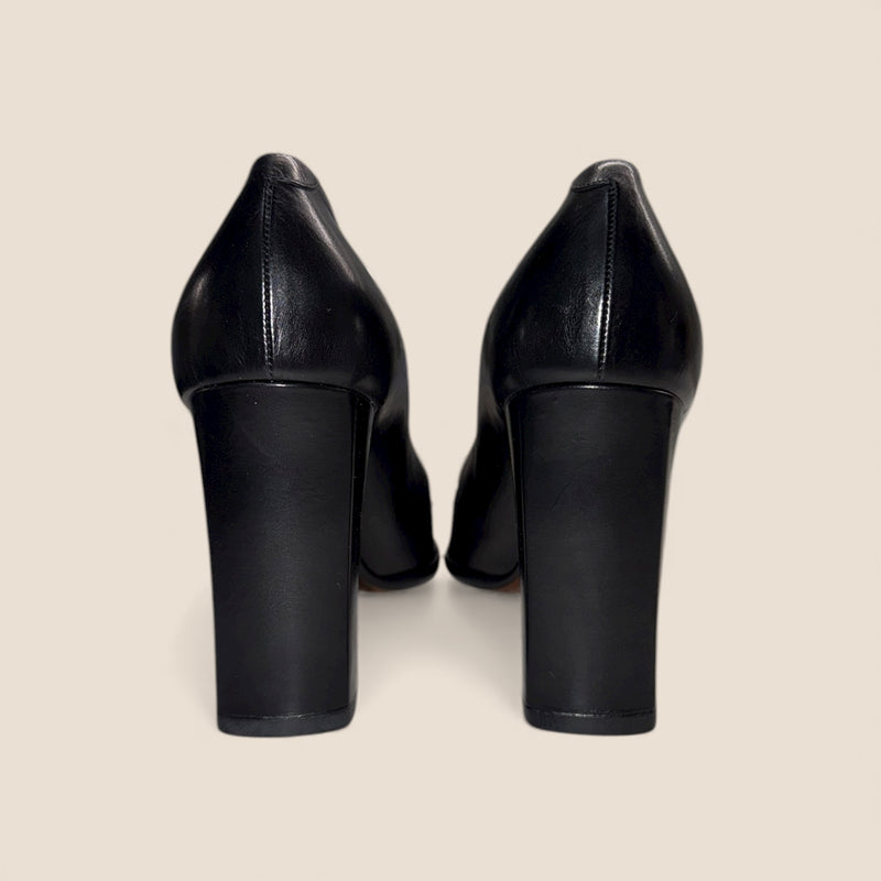 Louis Vuitton Black Leather Heels – Vintage, New in Box