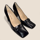 Louis Vuitton Black Leather Heels – Vintage, New in Box