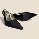 Dolce &amp; Gabbana Black Satin Evening Heels — Classic Pointed Toe