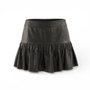 Black Genuine Leather Mini Skirt | Brazilian Brand