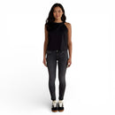 Zara Black Skinny Twill Pants with Stretch