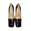 Louis Vuitton Black Leather Heels | Vintage, New in Box