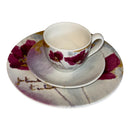 Vista Alegre Porcelain Tea Set (10 Pieces) | Floral Cups & Dessert Plates