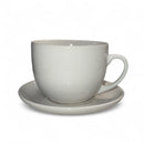 Conjunto de 6 Xícaras de Cerâmica Branca, Tamanho Jumbo