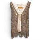Marcelo Quadros Beaded Vest with Fringe | Brazilian Designer Pre-Owned