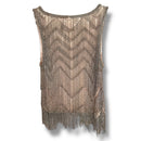 Marcelo Quadros Beaded Vest with Fringe | Brazilian Designer Pre-Owned