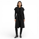 Zara Black Sleeveless Belted Coat | Modern Tailored Layering Piece