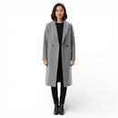 Zara Grey Long Wool Blend Coat | Women’s Tailored Winter Coat