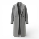 Zara Grey Long Wool Blend Coat | Women’s Tailored Winter Coat