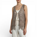 Marcelo Quadros Beaded Vest with Fringe | Brazilian Designer Pre-Owned