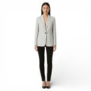 Light Grey Linen Blazer Zara | Pre-Owned Tailored Jacket | Amavoo