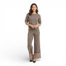 Zara Gold Lurex Knit Wide-Leg Pants | Size M | Statement Piece