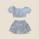 Zara Kids – Floral Skirt and Top Set (Size 7 Years / 122 cm)